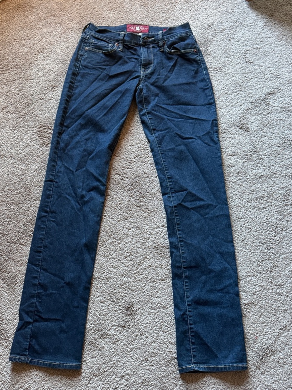 Lucky Brand Sofia Straight Jeans SIZE 2/26 Dark Wash Mid Rise Classic Denim